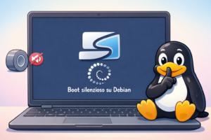 Boot silenzioso su Debian con GRUB e Plymouth: come ho tolto i messaggi del kernel e messo il logo Lenovo
